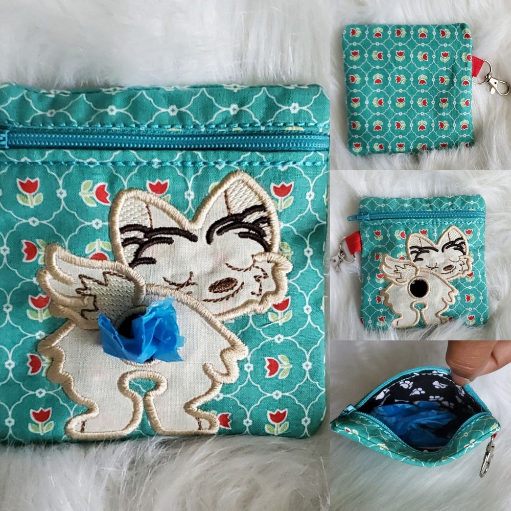 Zippered Poop Bag Holder - Yorkie